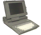 液晶画面を開いたラップトップ型SONY NEWS NWS-1230